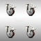 Service Caster 4 Inch 316SS Maroon Polyurethane Swivel Top Plate Caster Set Total Lock Brake SCC-SS316TTL20S414-PPUB-MRN-4 - alternate 1